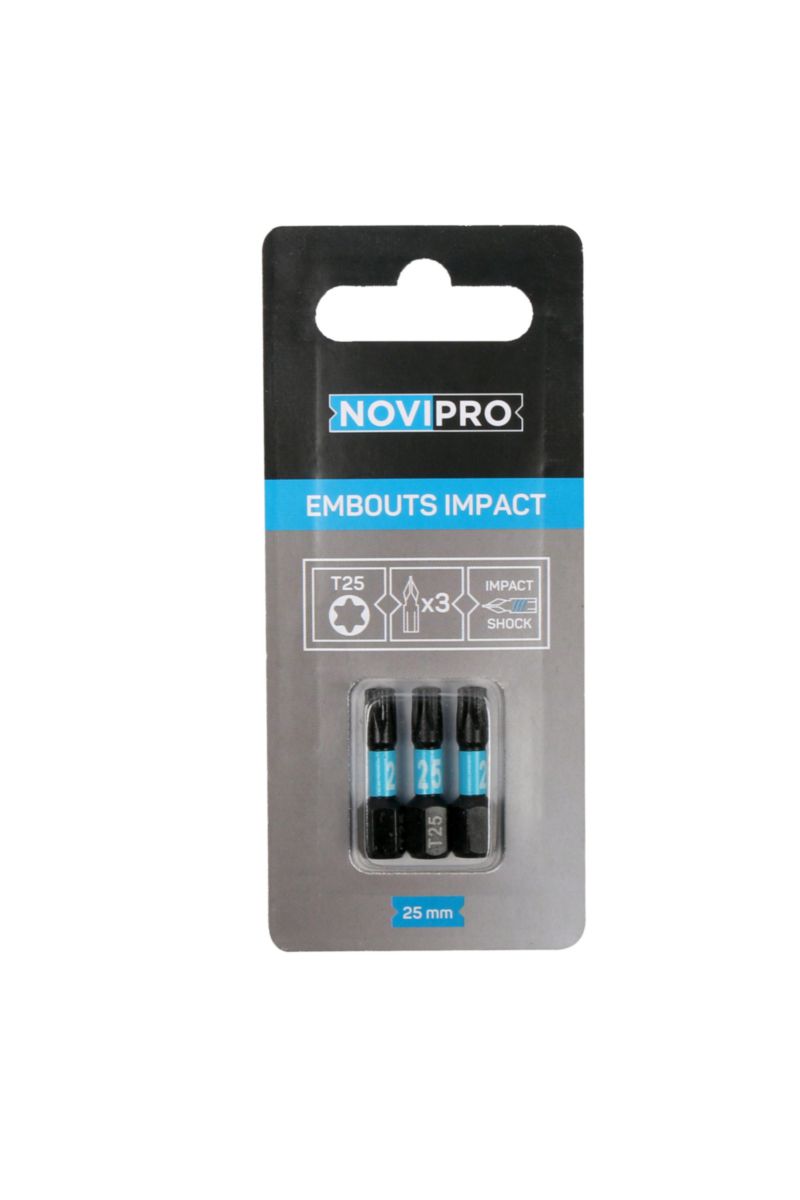 Embout impact T25 Novipro x3