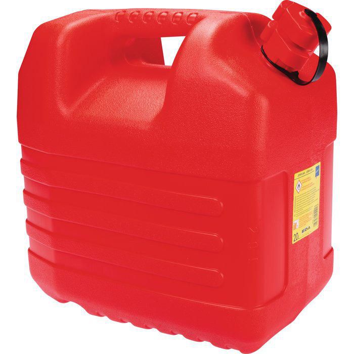 Jerrycan plastique spécial hydrocarbures - rouge - 10 l