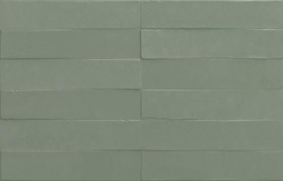 Faïence décor pour mur intérieur Liv'In - brick olive green - 26,7x41,6 cm