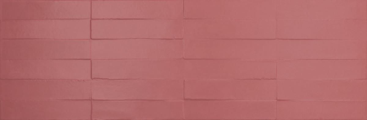 Faïence décor pour mur intérieur Liv'In - brick blush red rectifié - 30x90 cm