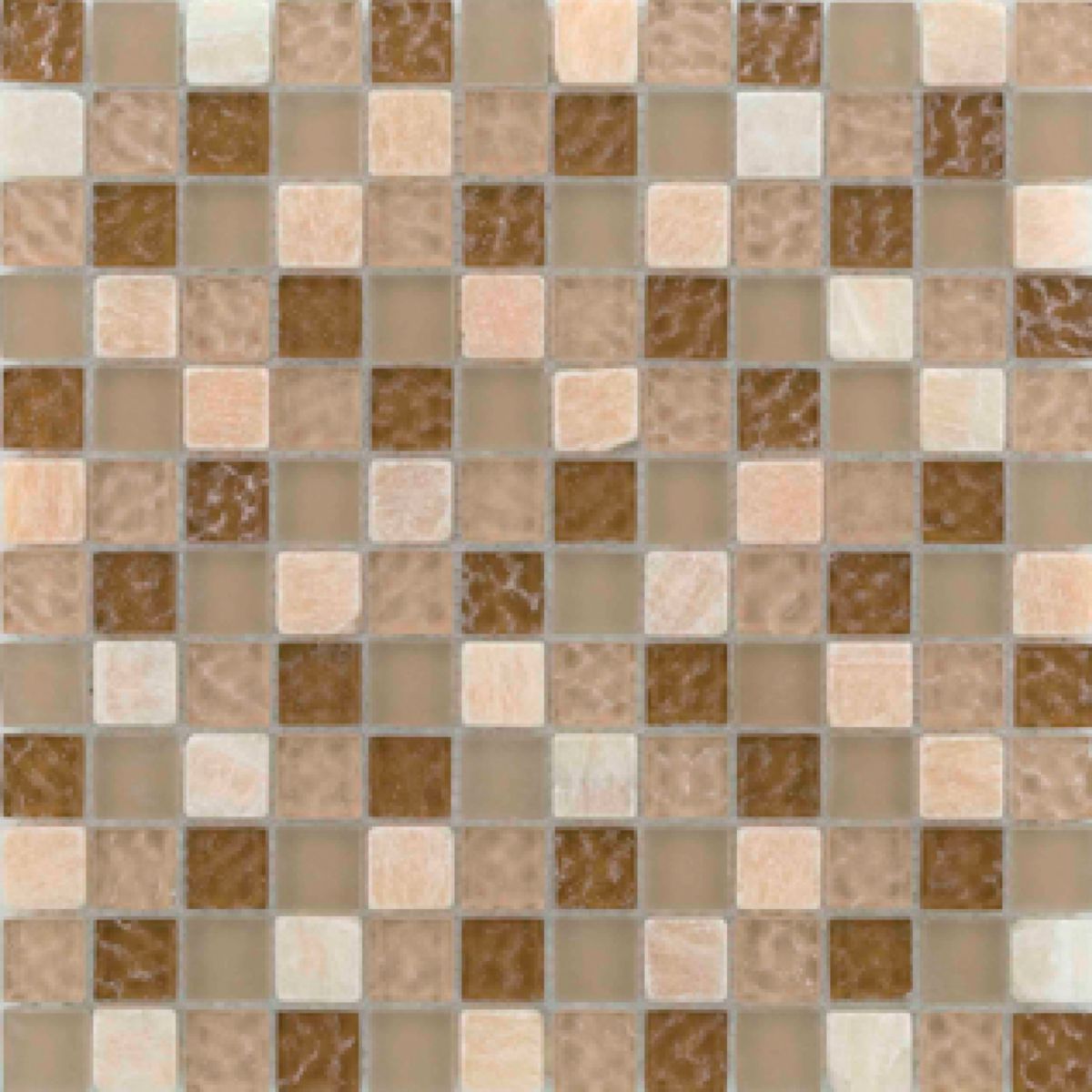 Mosaïque multi-matières Tuscany - natural - trame 29,8x29,8 cm - tesselles 2,3x2,3 cm