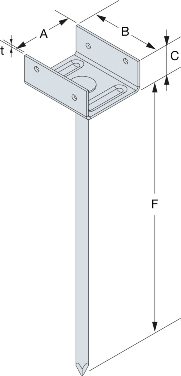 Support de faîtage RB - 40x300x1,6 mm