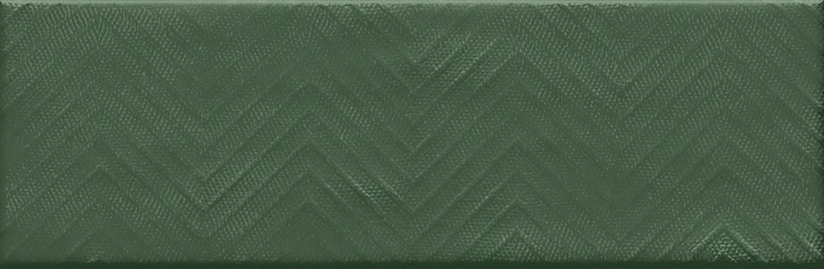 Faïence structurée Soho - décor mix vert brillant - 10x30 cm