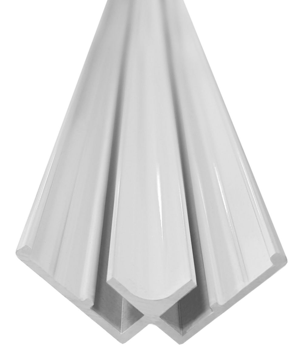 Profilé angle intérieur pour panneaux muraux Alterna 90° - aluminium blanc - H. 2550 mm - ép. 3 mm