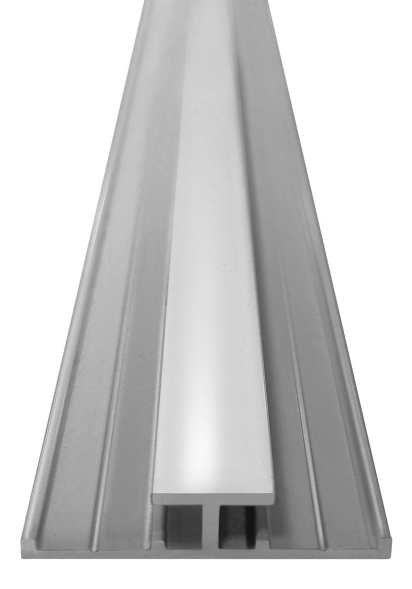 Profilé de liaison pour panneaux muraux Alterna - aluminium argent mat - H. 2550 mm - ép. 3 mm