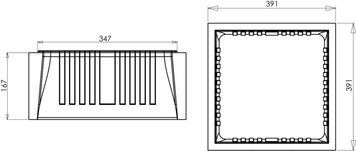 Kit 2 piliers complet platinum light sans insert 39 x 39 x 188 cm