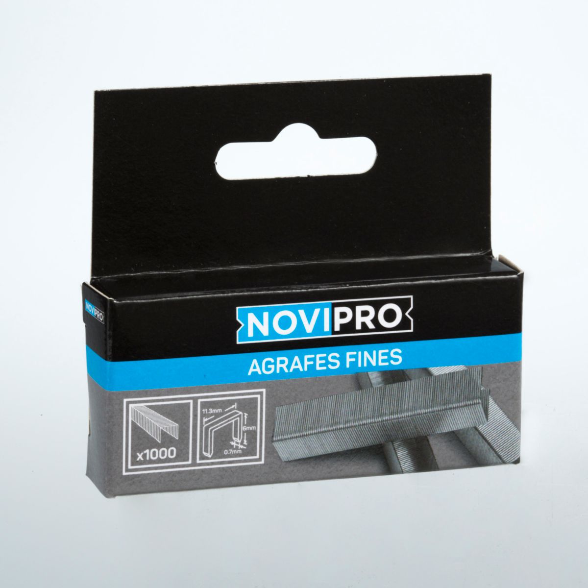 Agrafes (x1000) fil fin 6 mm Novipro