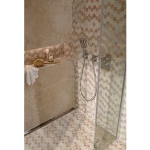 Mosaïque marbre Favo - sand - trame 29,8x30,1 cm - tesselles 4,8x4,8 cm