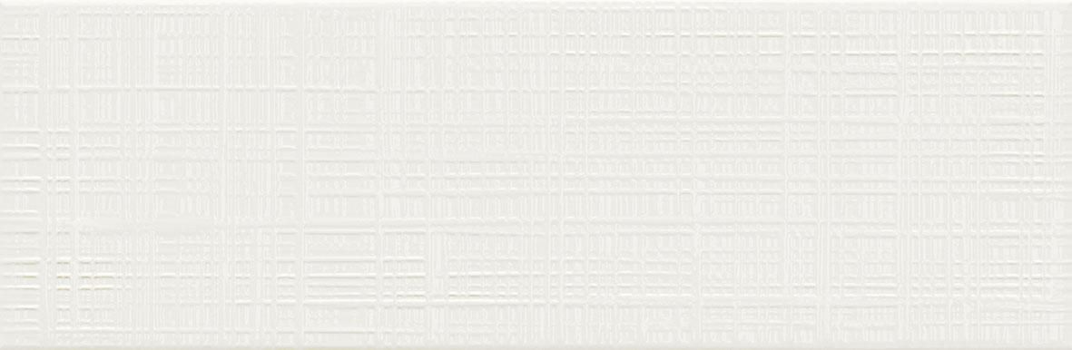 Faïence structurée Soho - décor mix blanc brillant - 10x30 cm