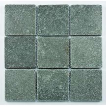 Mosaïque pierre naturelle pour receveur de douche - grey - plaque 30,5x30,5 cm - carreaux 10x10 cm