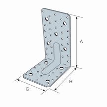 Équerre mixte renforcée acier galvanisé E20/3 110x95x170 mm ép. 3 mm