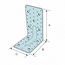 Équerre mixte renforcée acier galvanisé E20/3 110x95x170 mm ép. 3 mm