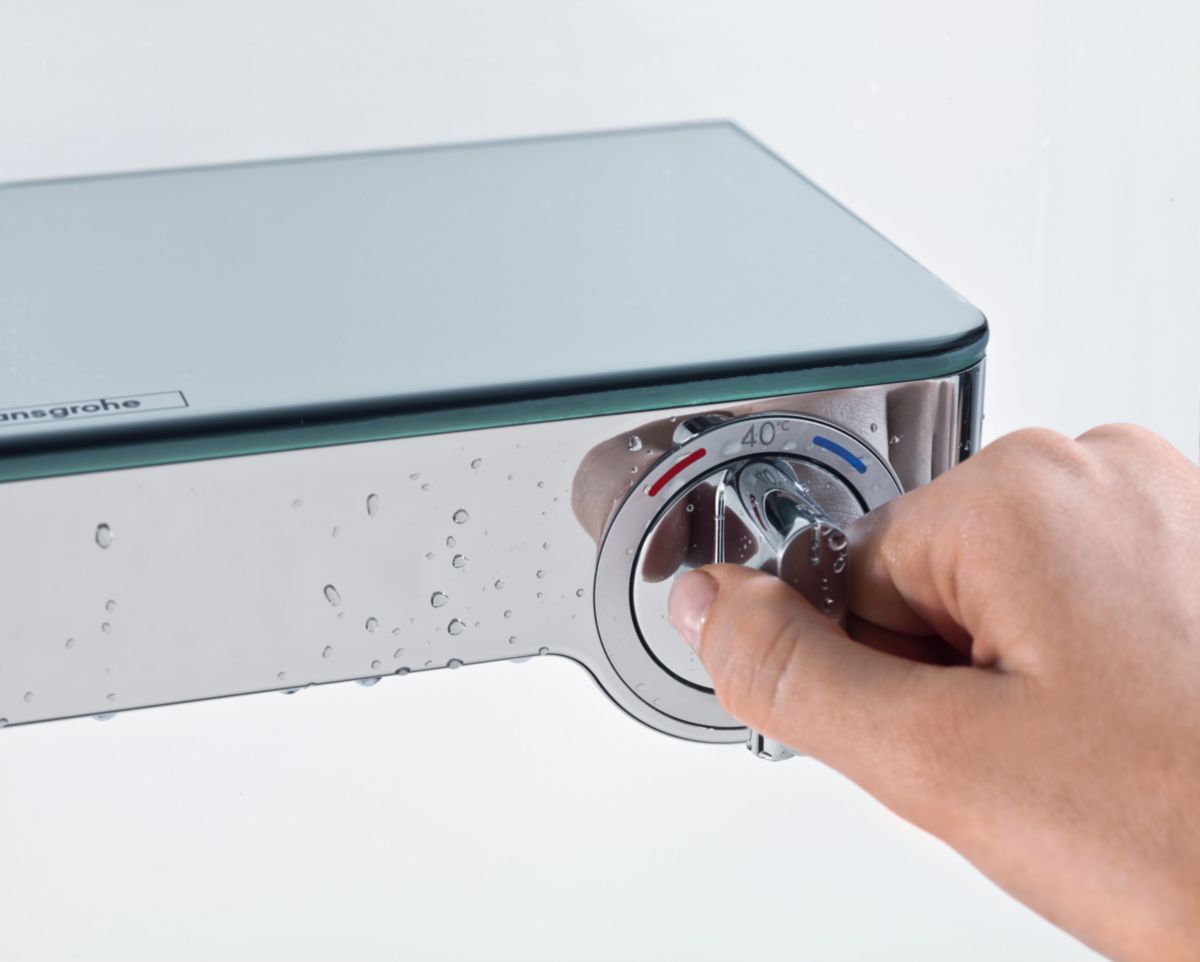 Mitigeur thermostatique douche Ecostat ShowerTablet Select 300 blanc chromé réf. 13171400