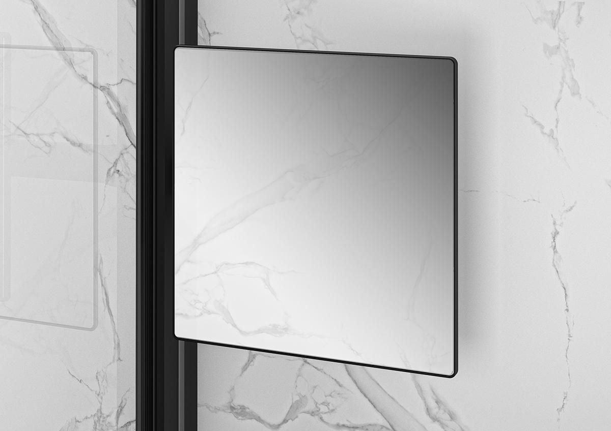 Miroir orientable et inclinable noir pour paroi Alterna PUREDAY