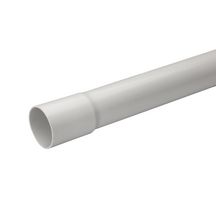 Mureva Tube - conduit rigide tulipé - gris RAL 7035 - longueur 3 m - diamètre externe 40 mm - diamètre interne 35,4 mm - section 984 mm² - résistance 750 N - PVC - GT 3321 Réf. IMT50640