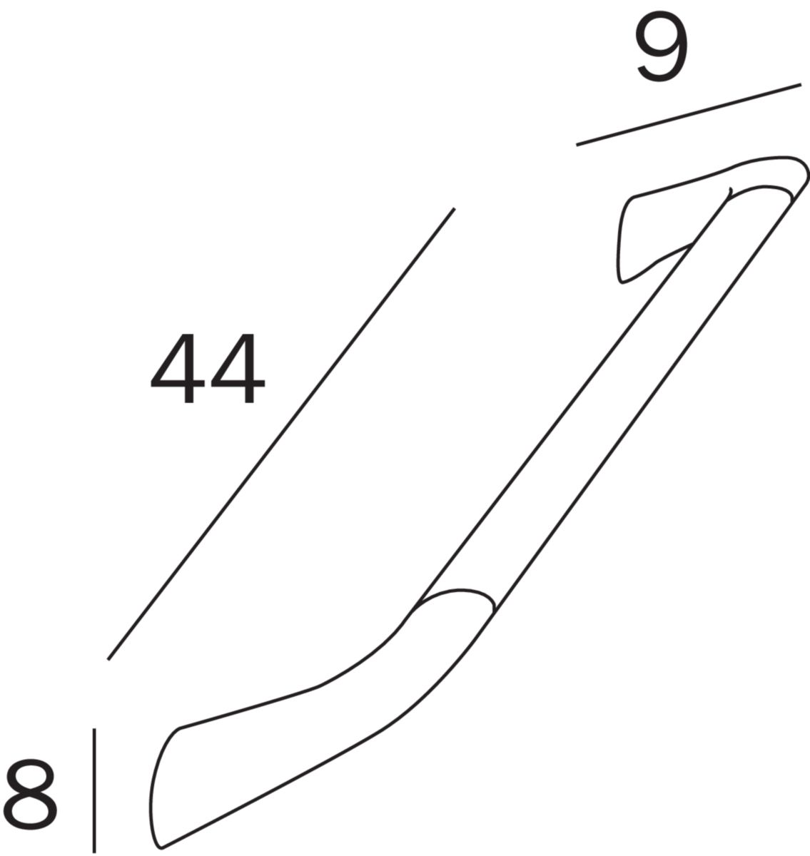 Barre d'appui CONFORT H 900 44 cm, chromé réf. AH995ACR