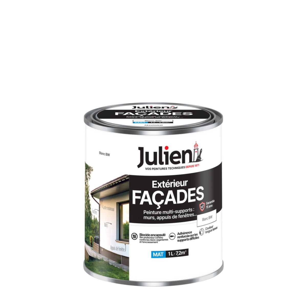 Peinture Multi-supports Façade - blanc BW - pot de 1 l