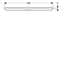 Receveur RENOVA céramique 100 x 100 ultra-plat à encastrer émaillé 4 côtés PN 12 de série pour bonde siphoïde de 90 Réf. 00738800000AG3