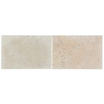 Dalle sol extérieur pierre de travertin - rustic beige vieilli 1er choix - 40,6x61 cm - ép. 12 mm