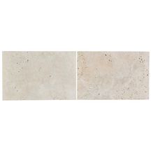 Dalle sol extérieur pierre de travertin - rustic beige vieilli 1er choix - 40,6x61 cm - ép. 12 mm