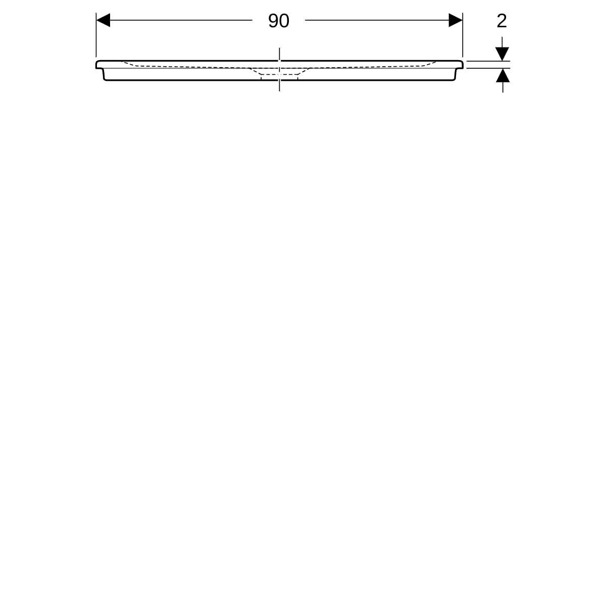 Receveur RENOVA AE 120 x 90 mm AGL blanc Réf 00747900000AG3