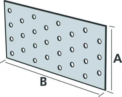 Plaque perforée NP20 60/160cm 2mm