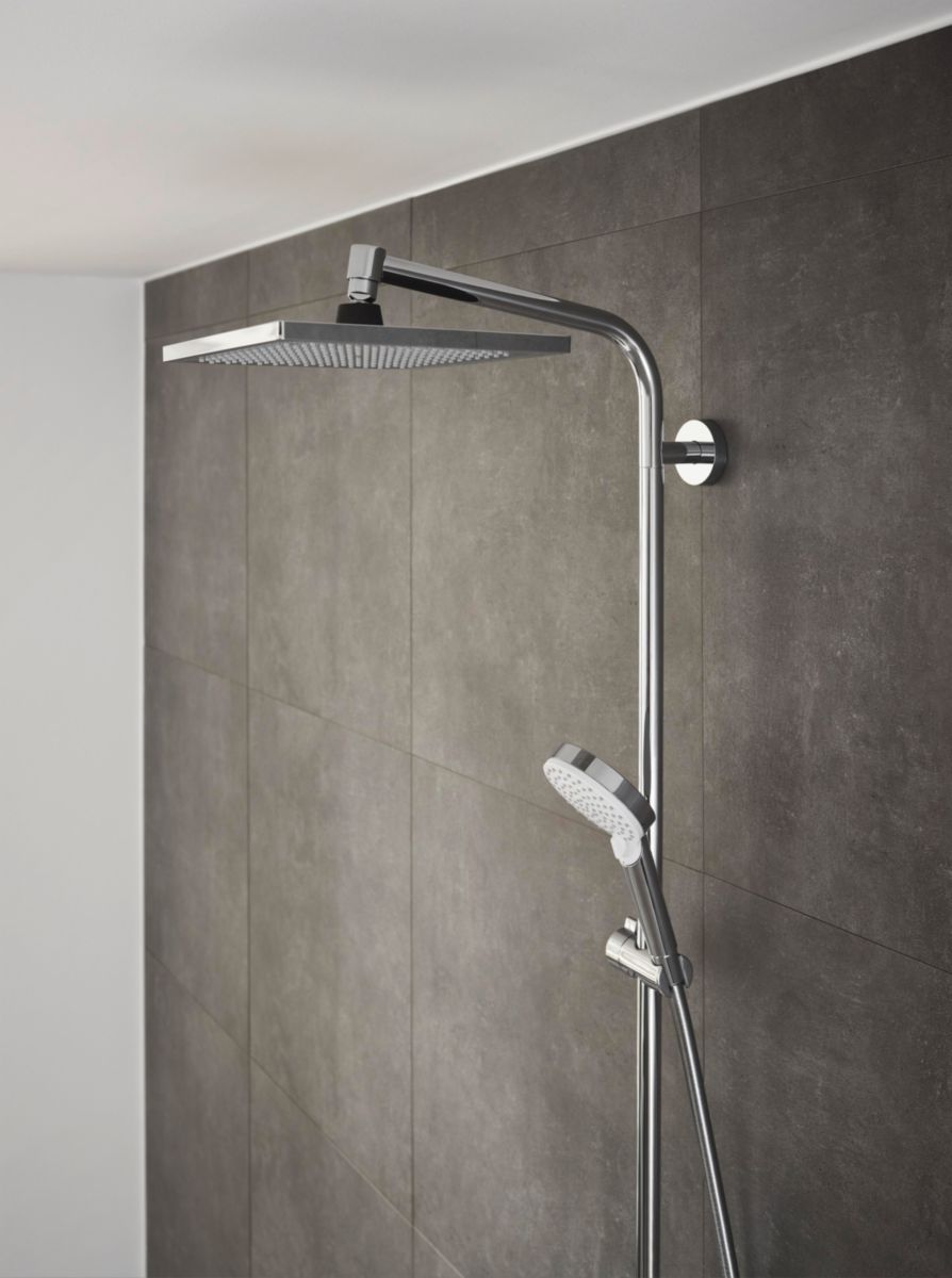 Colonne de douche Crometta E 240 1 jet EcoSmart avec mitigeur thermostatique Ecostat 1001CL Chromé Réf. 27281000