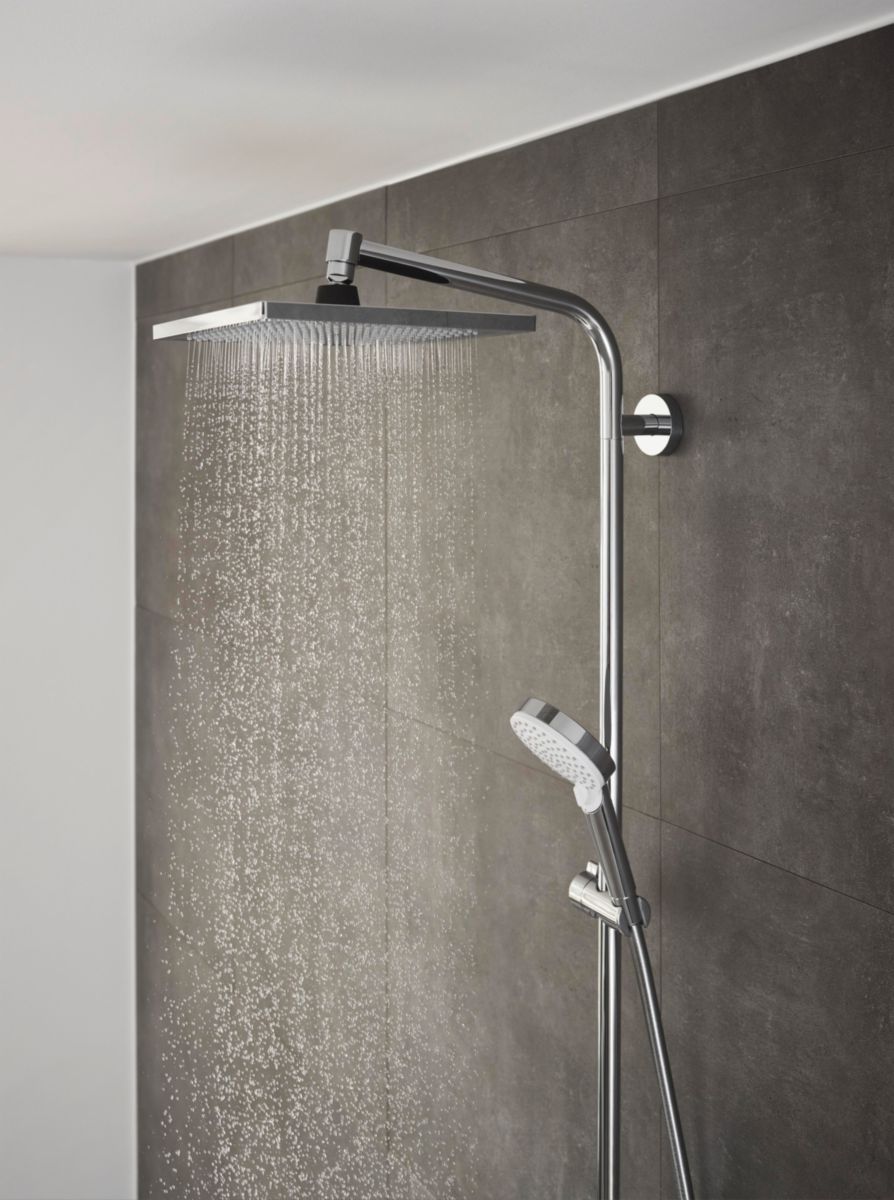 Colonne de douche Crometta E 240 1 jet EcoSmart avec mitigeur thermostatique Ecostat 1001CL Chromé Réf. 27281000