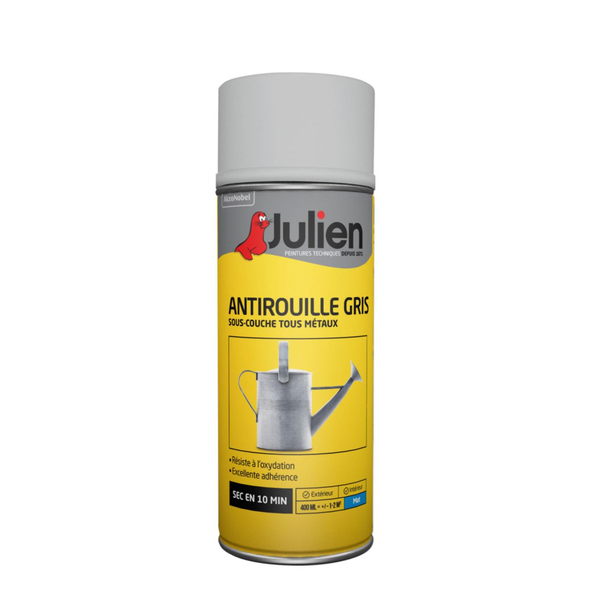 Peinture antirouille grise aérosol 400ml