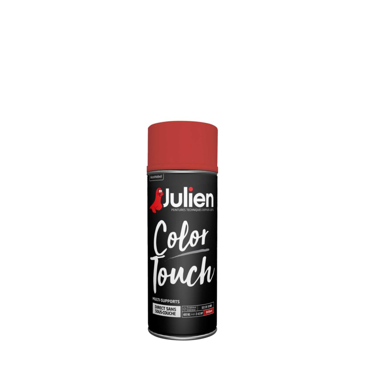 Peinture multi supports Excellence décor rouge feu brillant aérosol 400 ml