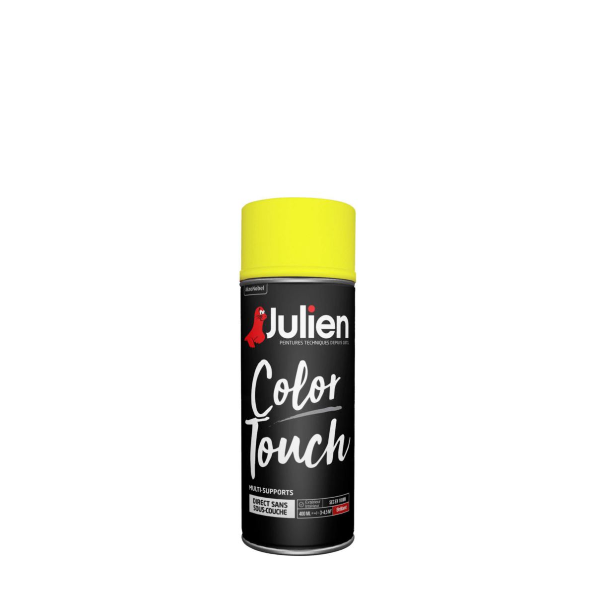 Peinture multi supports Excellence décor jaune signal brillant aérosol 400 ml