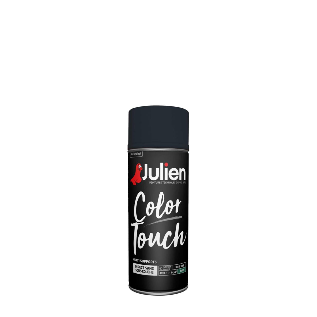 Peinture multi supports Color Touch - noir satiné - aérosol 400 ml