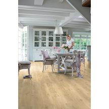 Sol intérieur vinyle LVT résistant à l'eau Blos - chêne flotté beige - 1251x189 mm - ép. 5 mm