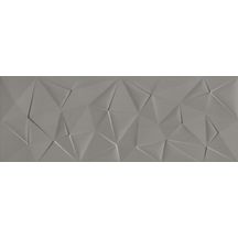 Carrelage mural faïence Pure - décor Fiber gris mat - 33x91 cm