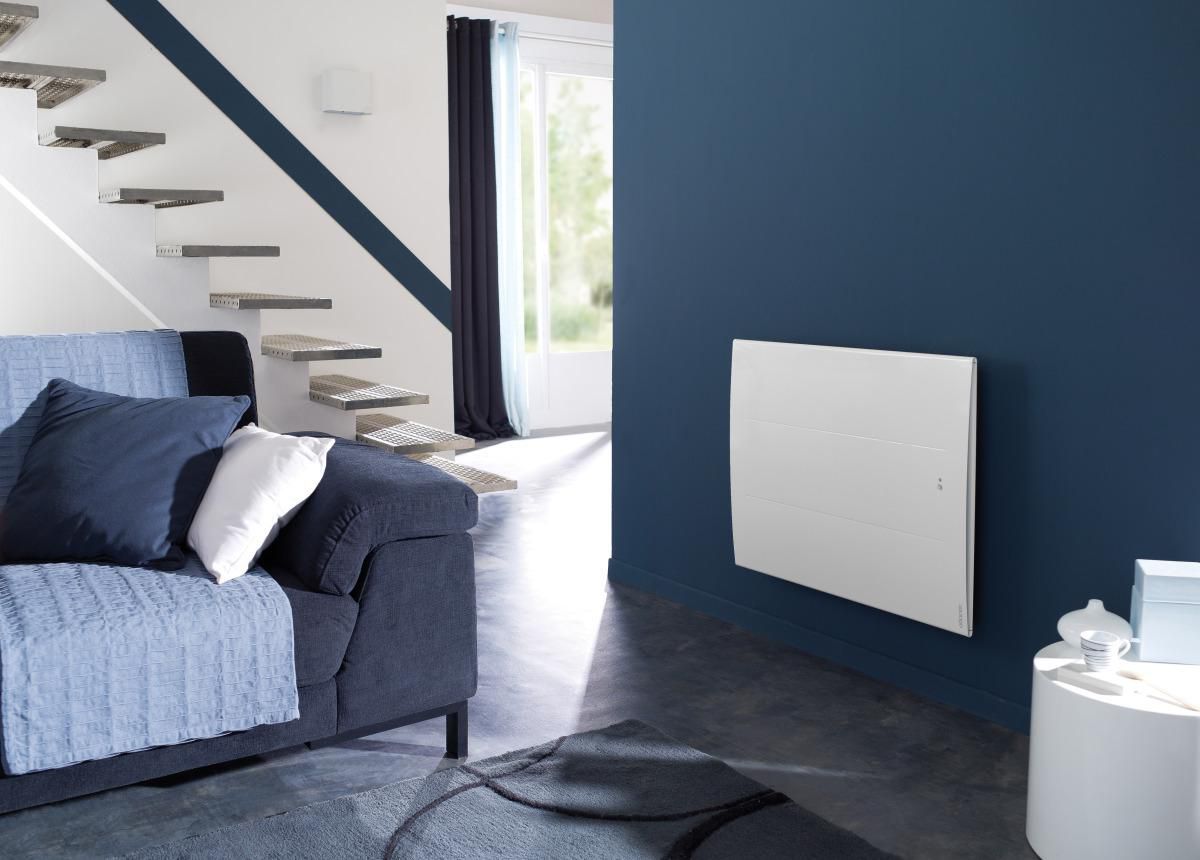 Radiateur électrique connecté Oniris horizontal - aluminium blanc - 750 W