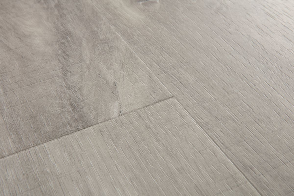 Sol intérieur vinyle LVT résistant à l'eau Blos - chêne canyon gris avec traits de scie - 1251x189 mm - ép. 5 mm