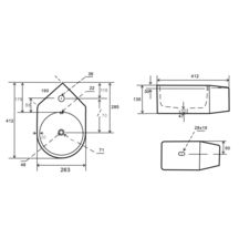 Lave-mains Alterna Design d'angle 41,5X26,5