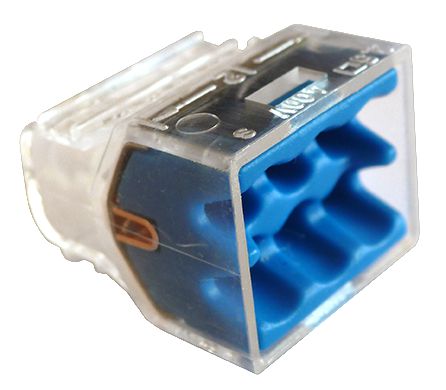 Connecteur électrique rapide - 6P - bleu/transparent - boîte de 100 pcs