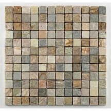 Mosaïque sol/mur roche métamorphique Nature - light rustic - trame 30,5x30,5 cm - tesselles 2,3x2,3 cm