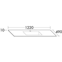 Plan de toilette simple vasque compact Free - ton marbre noir - 490x1220 mm