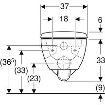 Pack WC suspendu RENOVA semi-caréné avec abattant frein de chute déclipsable Réf. 500.800.00.1