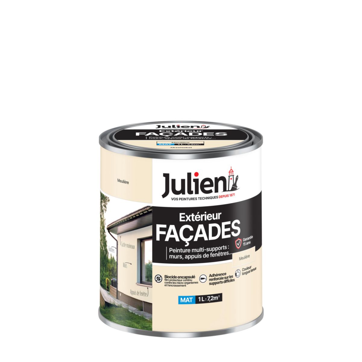 Peinture Multi-supports Façade - ton meulière - pot de 1 l