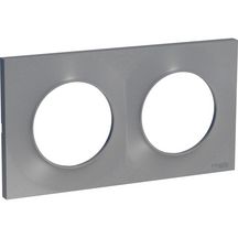 Plaque de finition double Odace - aluminium