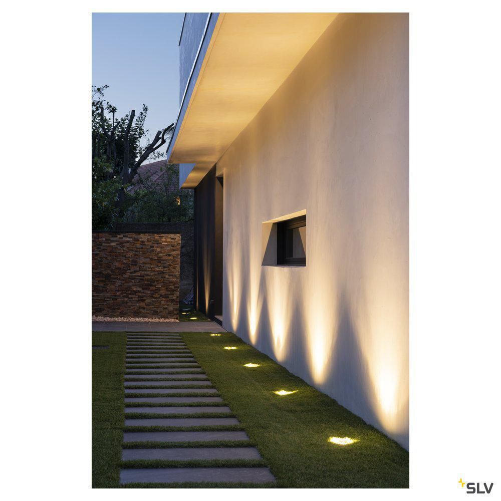 Lampe de sol Led Solasto - 6W - culot GU10 - carré 120x120 mm