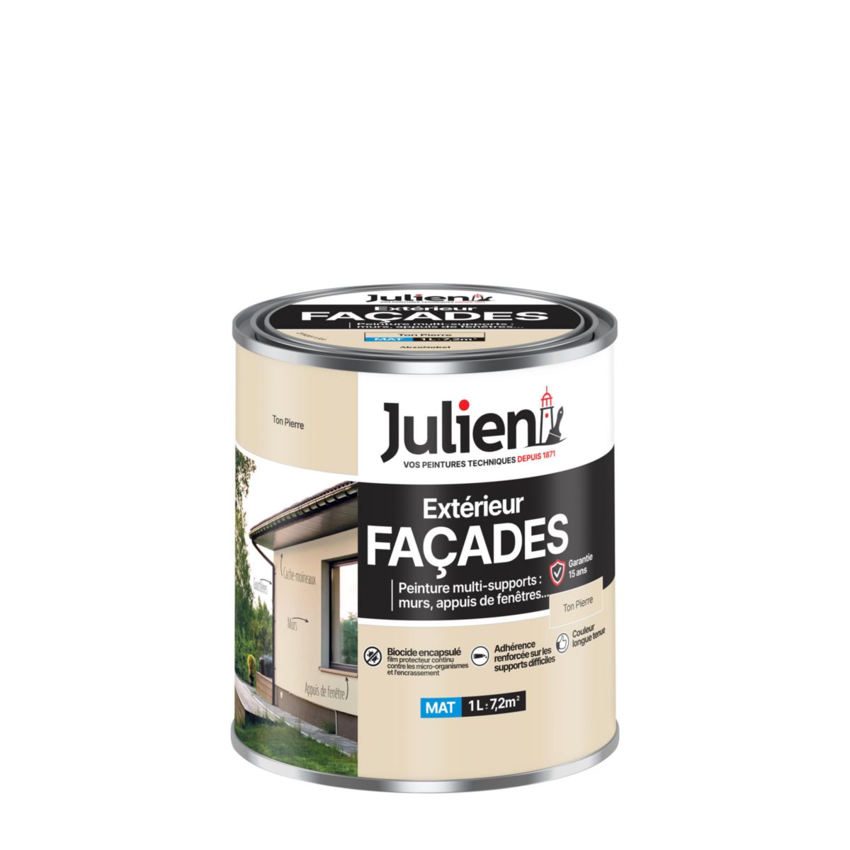 Peinture Multi-supports Façade - ton pierre - pot de 1 l