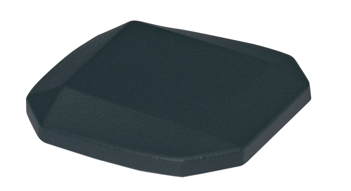 Capot pour poteau grand vent - aluminium noir sablé - 19x70x74 mm