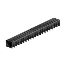 Caniveau PE-PP + grille polypropylène - classe B125 - 1000x120 mm - H. 92 mm