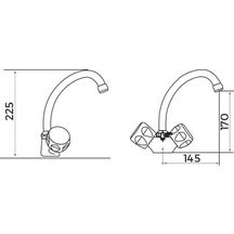 Mélangeur lavabo Alterna Primeo2 bec tube mobile, têtes à clapet, vidage ABS, croisillons métal, NF, chromé