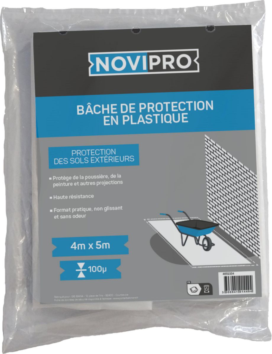 Bâche premium 4mx5m Novipro 100µ