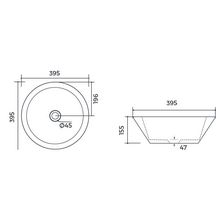 Vasque à poser Alterna Séducta ronde D 39,5 cm avec trou de trop plein